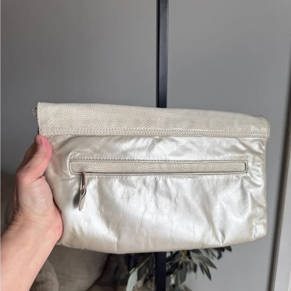 Vintage‎ Bags Clutch by Pinky Leather Creampuff Color Envelope Clutch
